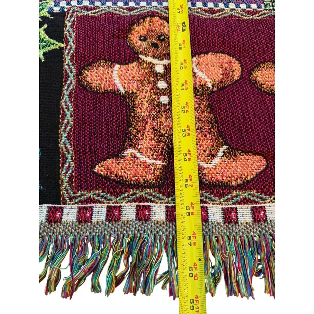 Goodwin Weavers Edith Collection Christmas Tapestry Throw Blanket 44” x 57”‎